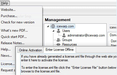 IceWarp восстановление лицензии из файла